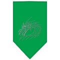 Unconditional Love Dragon Rhinestone Bandana Emerald Green Large UN813678